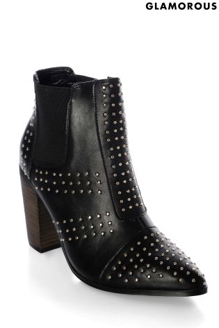 Glamorous Studded Ankle Boots